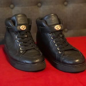 Black Leather COACH Shoes